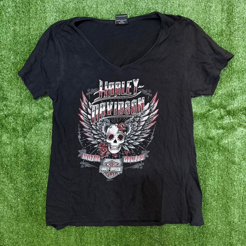 Harley-davidson Women's Black T-shirt